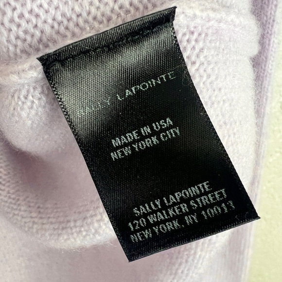 LaPointe Cashmere Silk Lavender Sweater XS/S Quiet Lux EUC Purple Spring Pastel - Picture 9 of 10